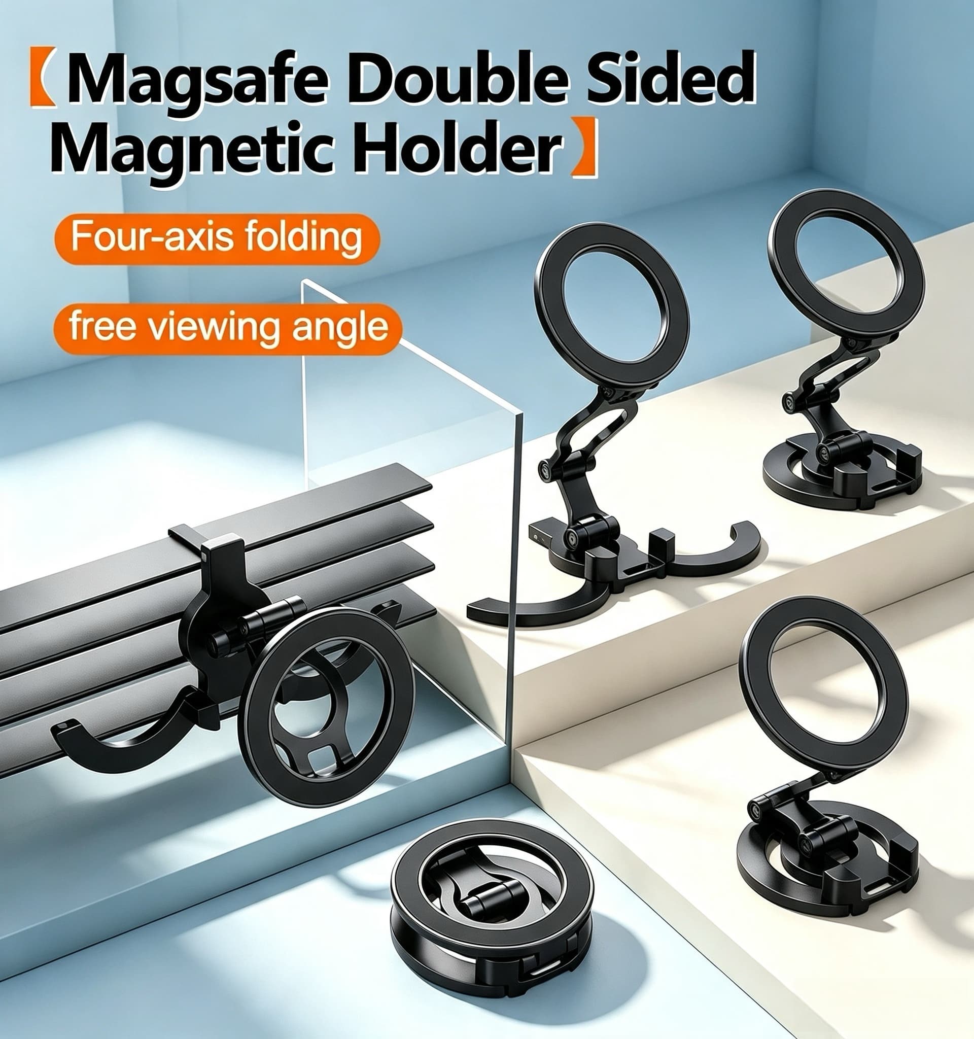 Selfie Stick Tripod - Double-Sided Magsafe Phone Stand Tripod 360°