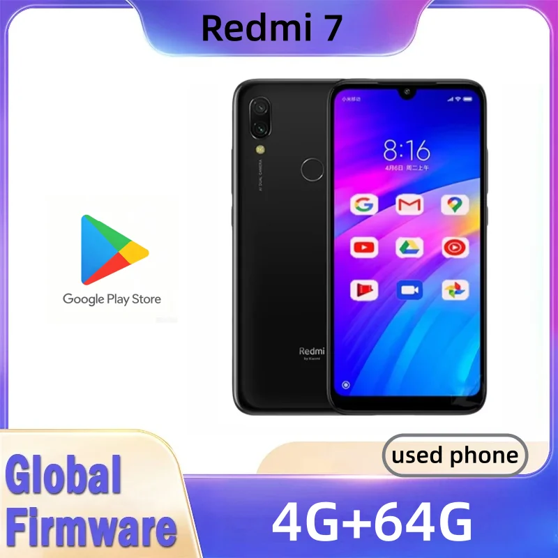 Phone Accessories Display - Xiaomi Redmi 7 Cellphone with Phone