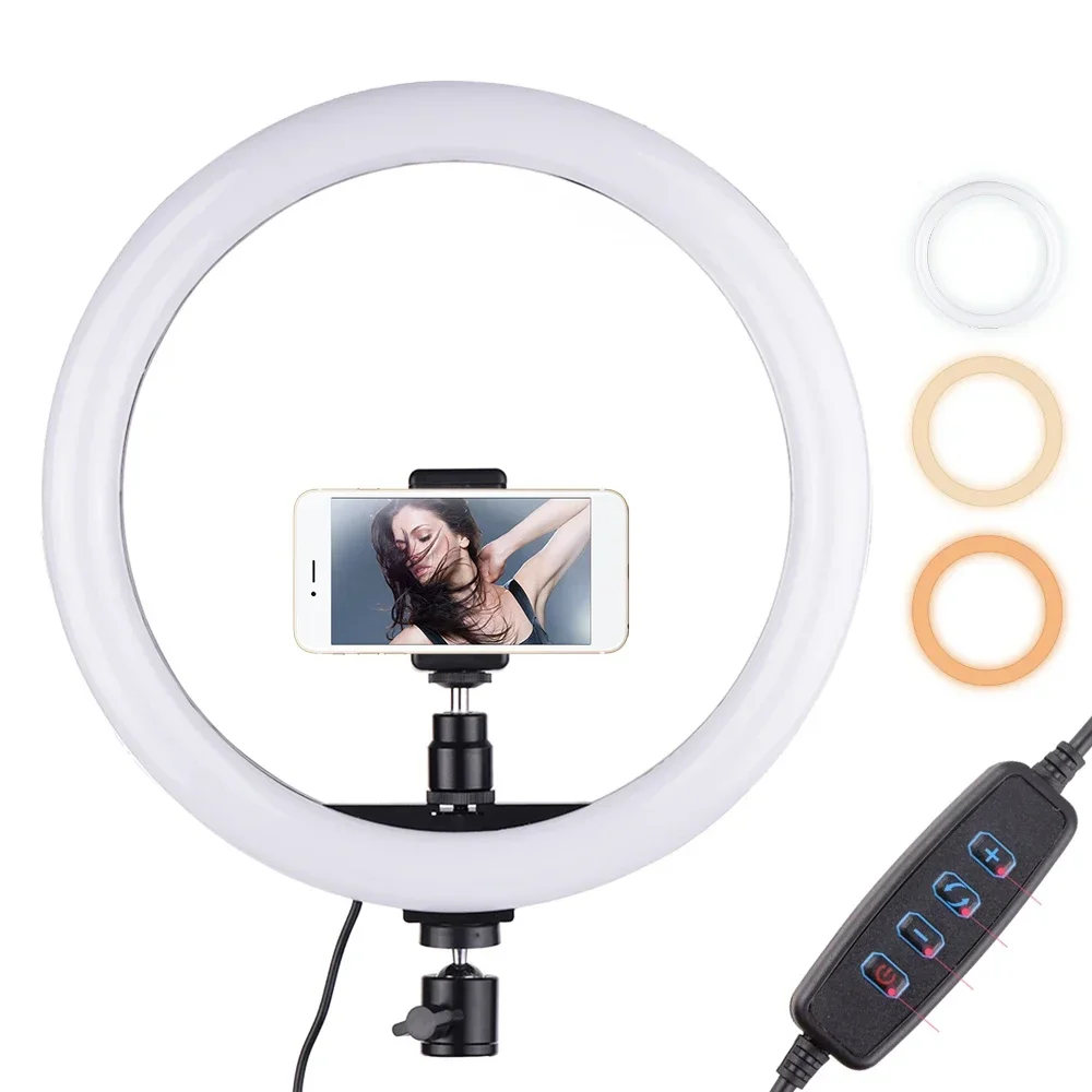 Selfie Stick Tripod - Ring Light Dimmable LED Studio Camera