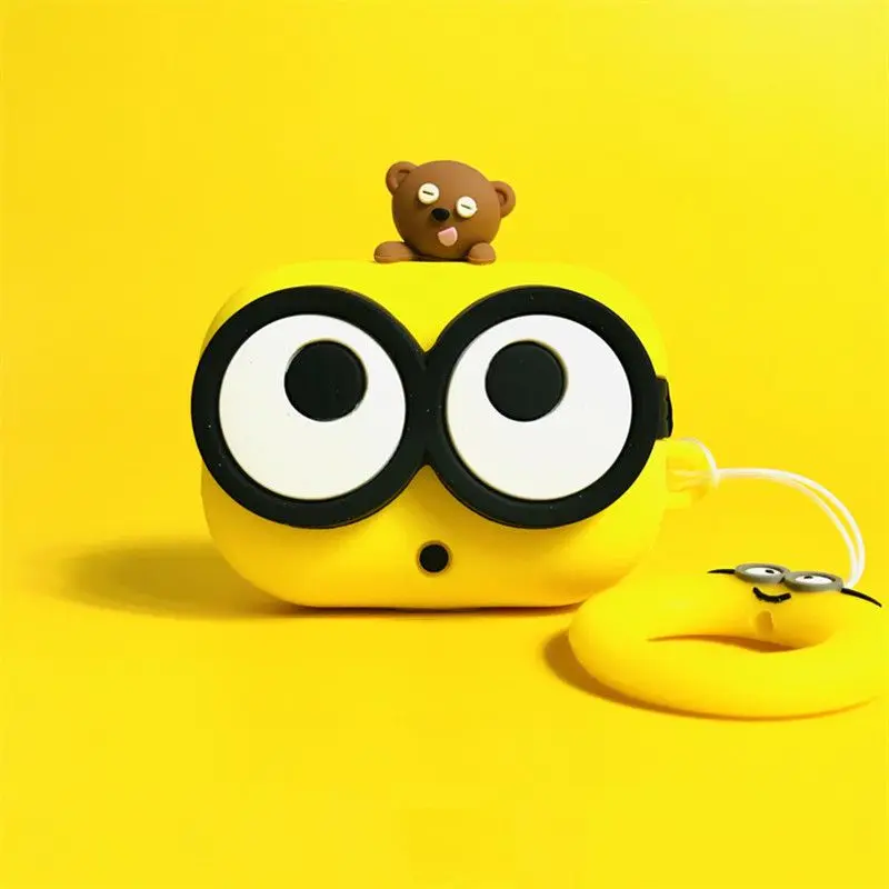 Airpod Case Cover - Minionsed Cute Cartoon Silicone Case for