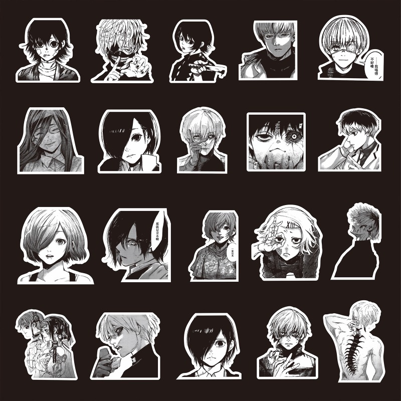 70pcs Black White Hot Anime To - огляд і ціна Phone Accessories Tokyo