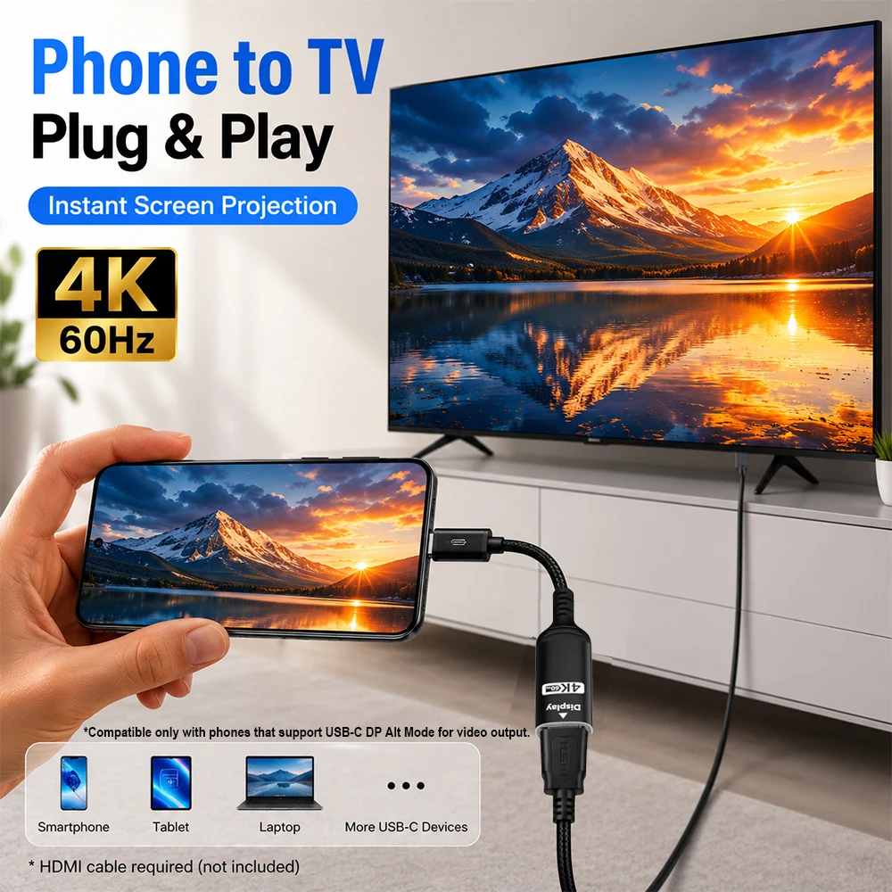 USB C to HDMI Adapter 4K@60Hz  - огляд і ціна Hdmi Phone Adapter