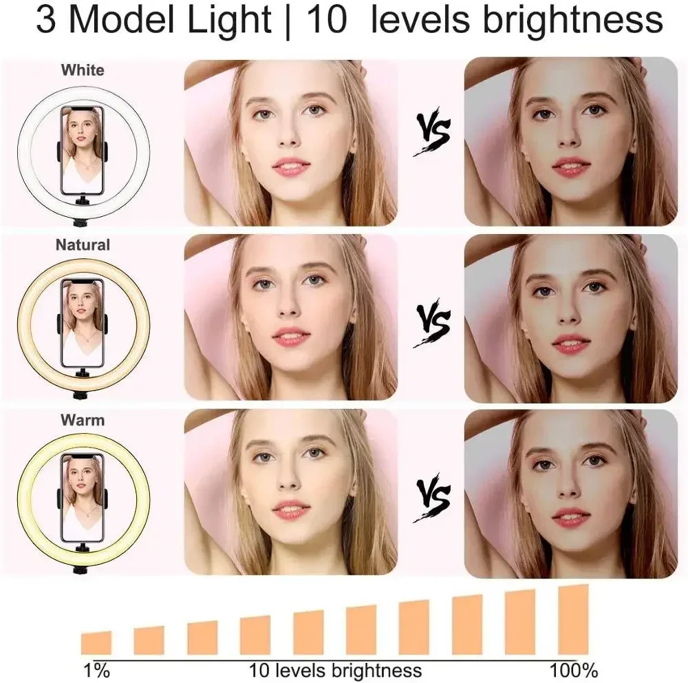 Ring Light Dimmable LED Studio - огляд і ціна Selfie Stick Tripod