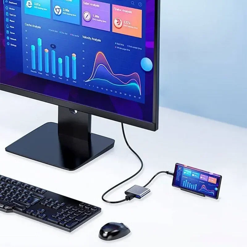 Type-C 3-in-1 Multiport Adapte - огляд і ціна Hdmi Phone Adapter