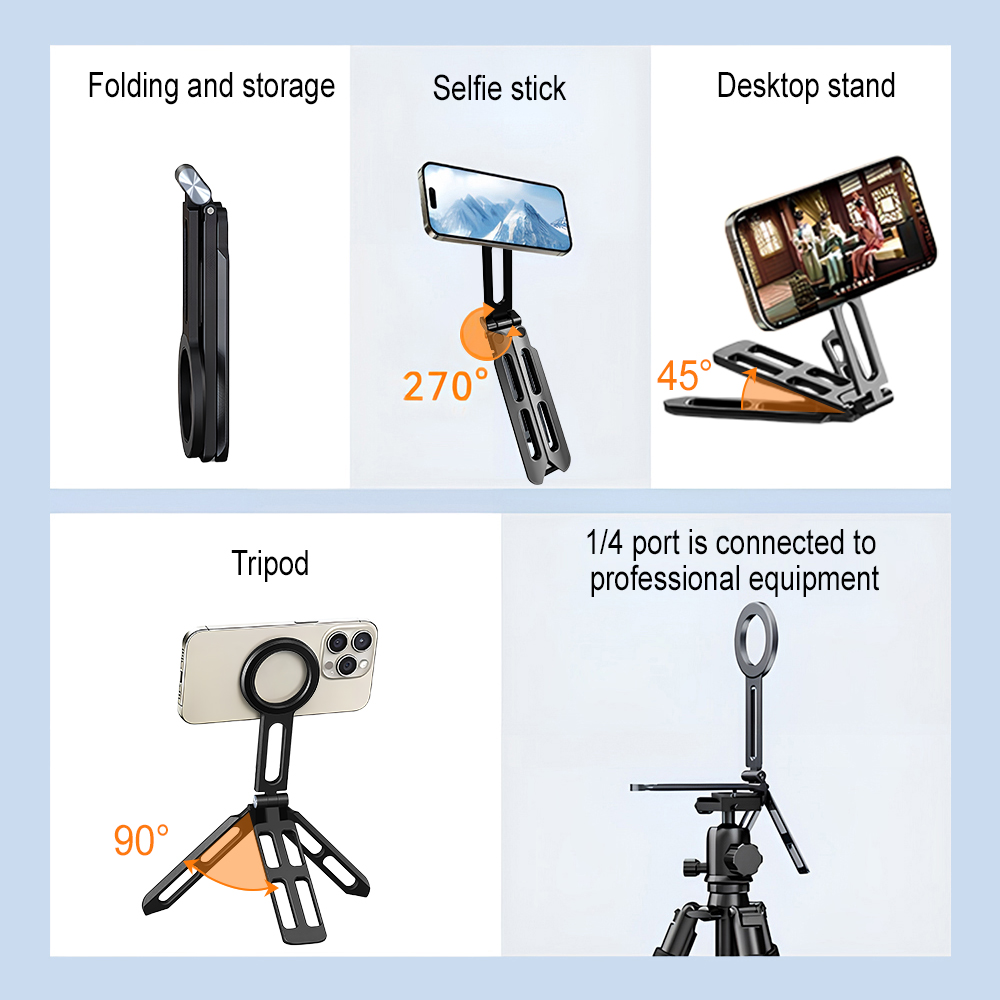 Magnetic Phone Holder Four-axi - огляд і ціна Selfie Stick Tripod